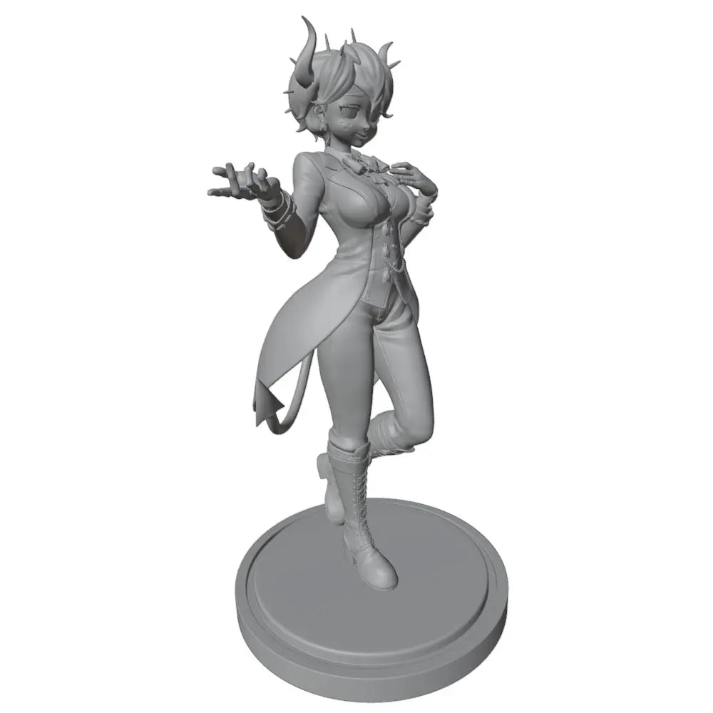 1/24 Spiky-Horned Demon in Tactical Coat, Resin Model Figure Kit, Anime Theme, Unassembled and Unpainted
