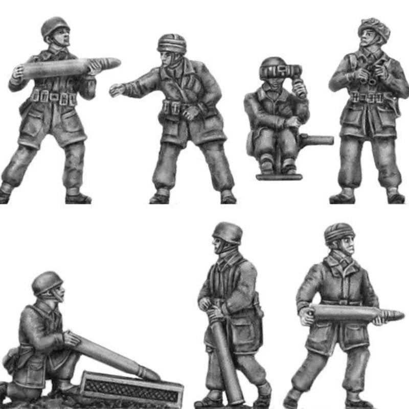 1/72 WWII German Paratroopers & Artillery, 7 Figures, Resin Model Figure Kit, Unassembled and Unpainted