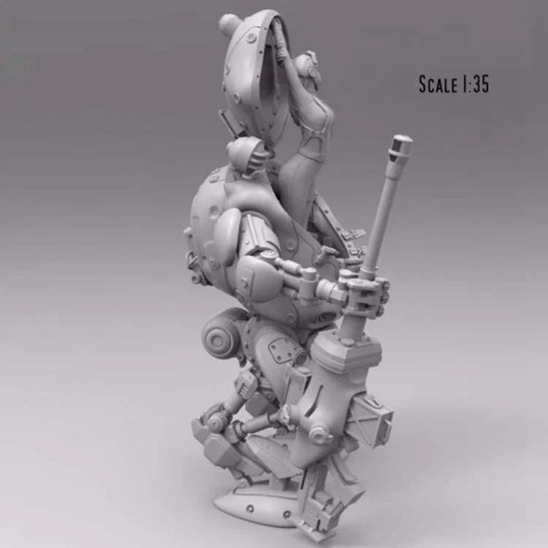 1/35 Military Mecha, Resin Model Vehicle Kit, Sci-Fi Theme, Unassembled and Unpainted