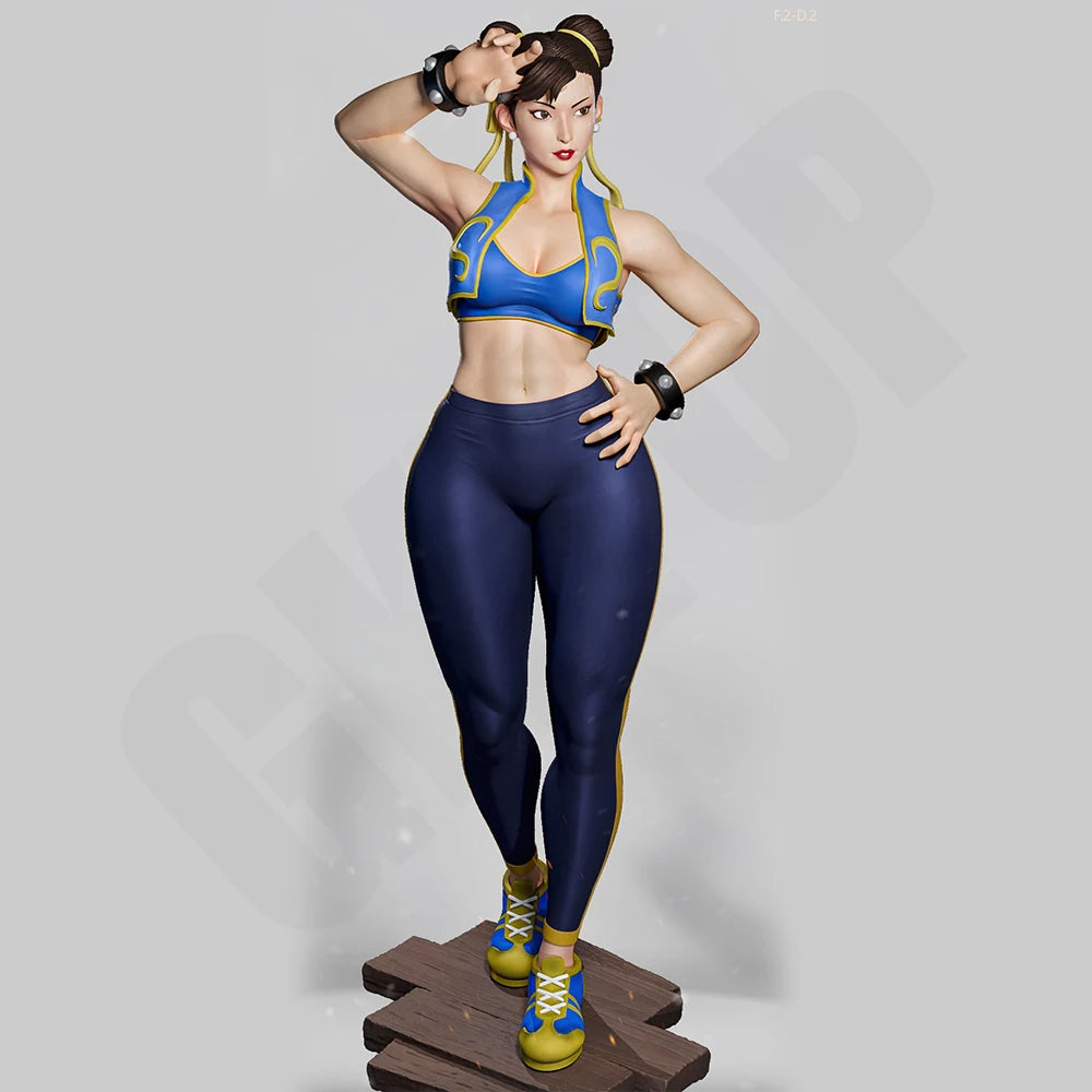Martial Artist Pretty Girl, Resin Model Figure Kit, Unassembled and Unpainted
