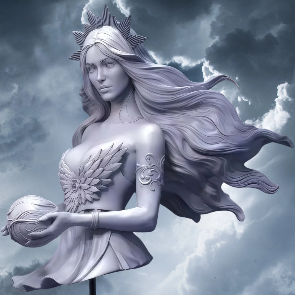 1/10 Goddess of Light, Resin Model Bust Kit, Fantasy Theme, Unassembled and Unpainted