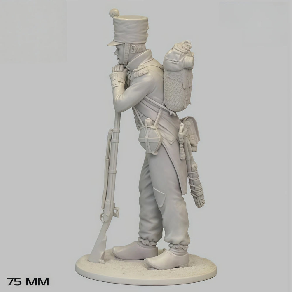 75mm Napoleonic French Infantry, Resin Model Figure Kit, Unassembled and Unpainted