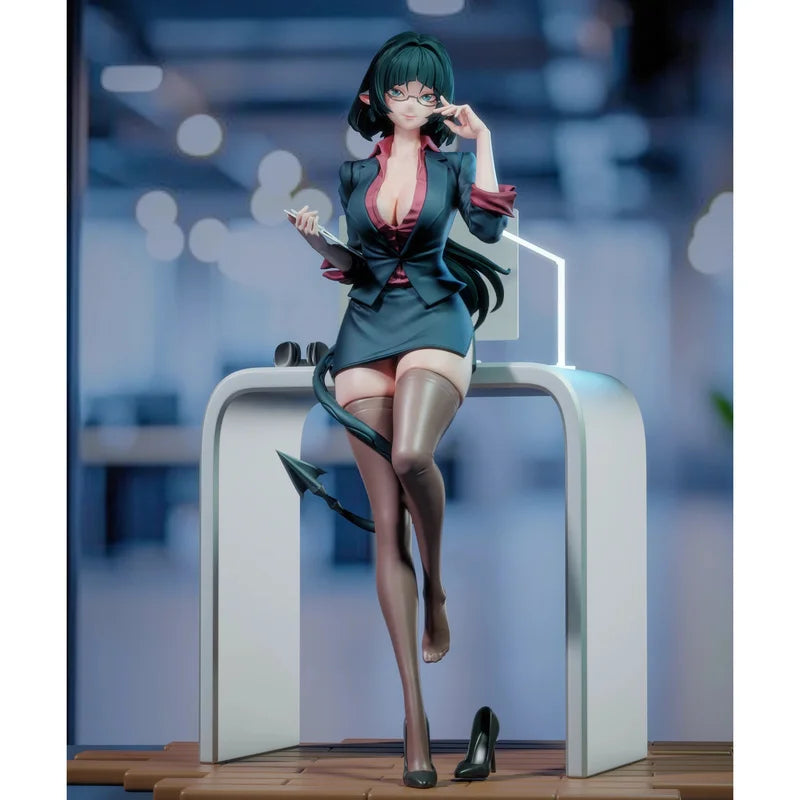 180mm Female Secretary, Resin Model Figure Kit, Anime Theme, Unassembled and Unpainted