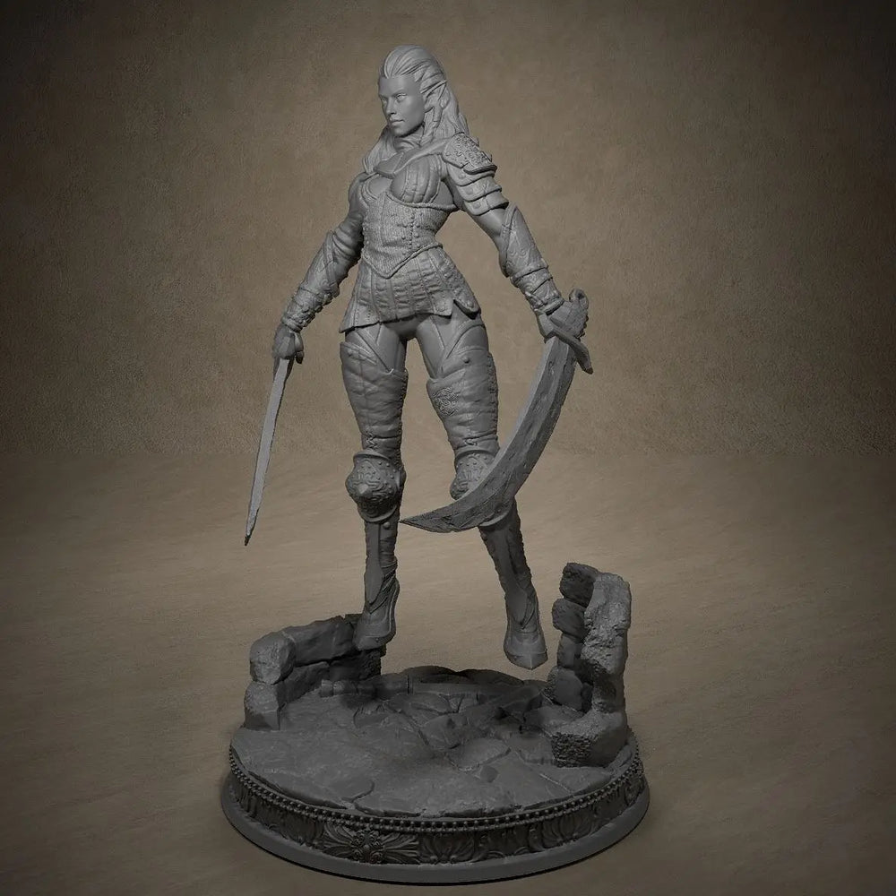80mm Modern Female Soldier/Spy in Tactical Gear, Resin Model Figure Kit, Unassembled and Unpainted