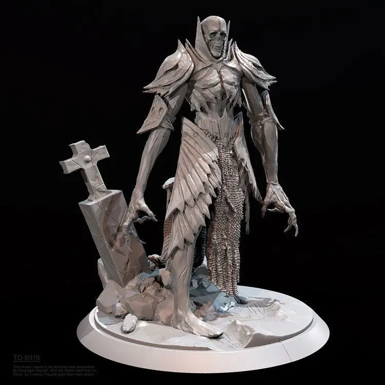 75mm Soul Knight, Resin Model Figure Kit, Fantasy Theme, Unassembled and Unpainted