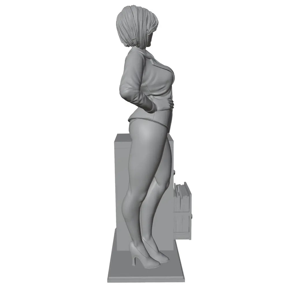 75mm Female Office, Resin Model Figure Kit, Unassembled and Unpainted