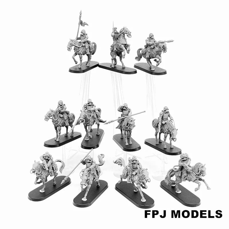 28mm Napoleonic Guard Cavalry, 16 Figures, Resin Model Figure Kit, Unassembled and Unpainted
