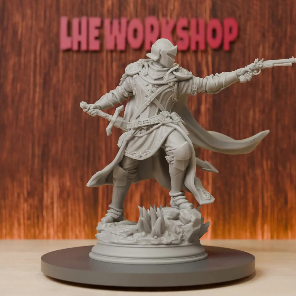75mm Medieval Inquisitor Knight, Resin Model Figure Kit, Unassembled and Unpainted