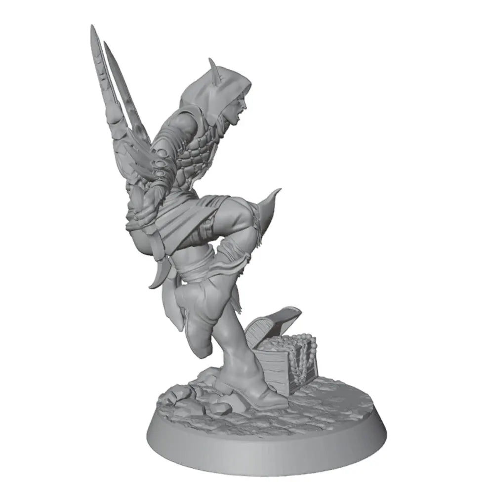 1/24 1/24 Demonic Assassin, Resin Model Figure Kit, Fantasy Theme, Unassembled and Unpainted