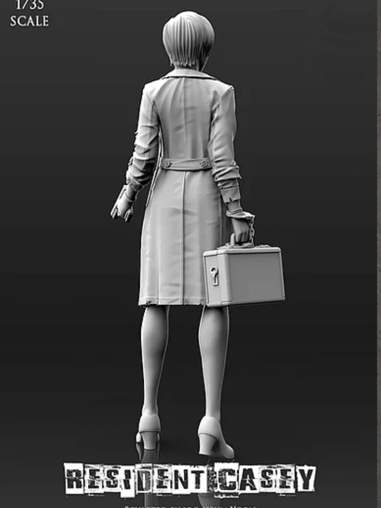 1/35 Modern Tactical Female Gunman, Resin Model Figure Kit, Fantasy Theme, Unassembled and Unpainted