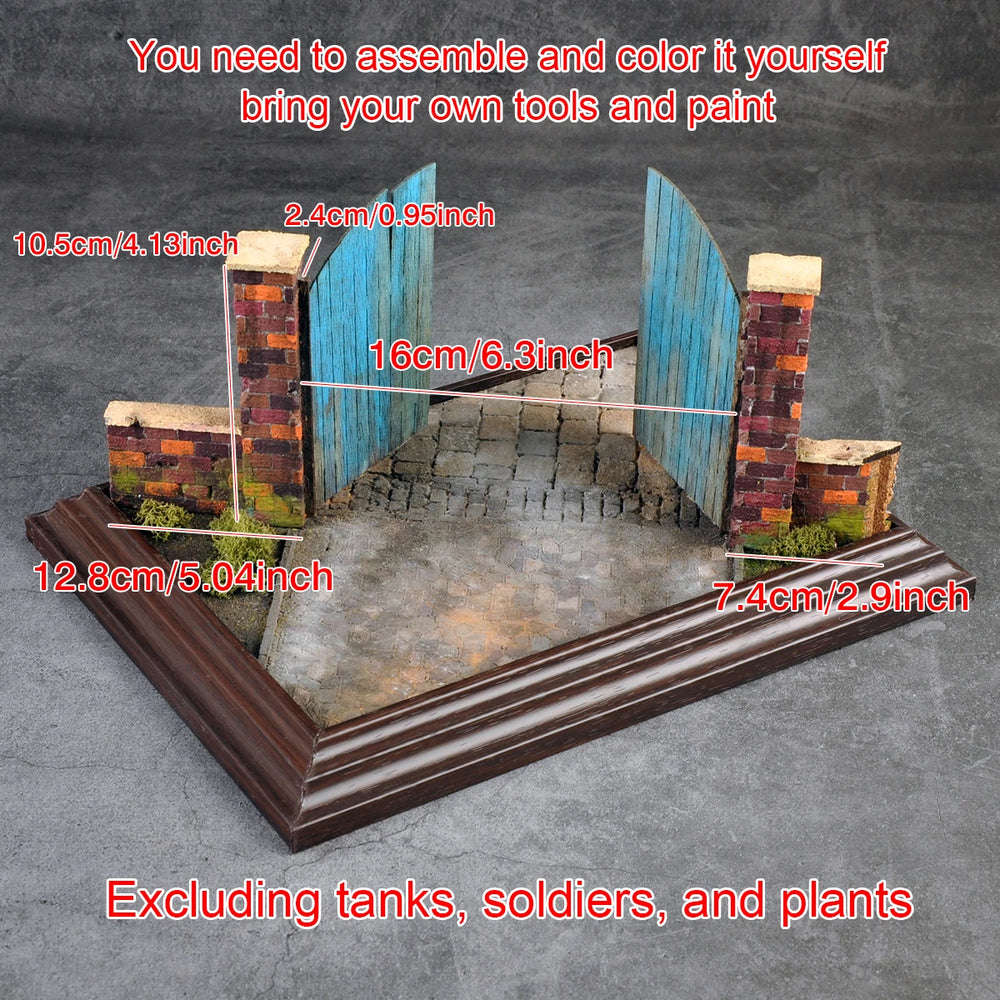 1/35 WWII Fortified, Resin Model Diorama Kit, Unassembled and Unpainted