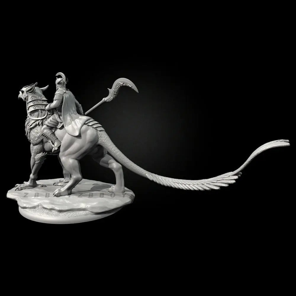75mm Cavalry Warriors, 4 Figures, Resin Model Figure Kit, Fantasy Theme, Unassembled and Unpainted