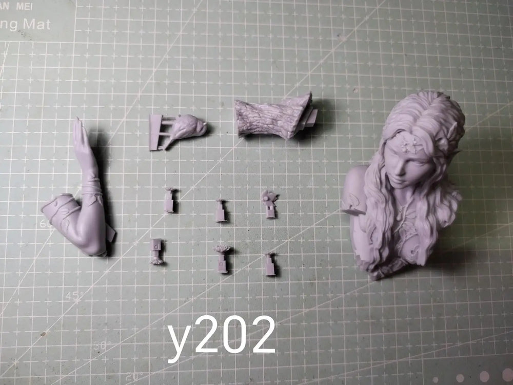 1/10 Avalynne Female Healer, Resin Model Bust Kit, Fantasy Theme, Unassembled and Unpainted