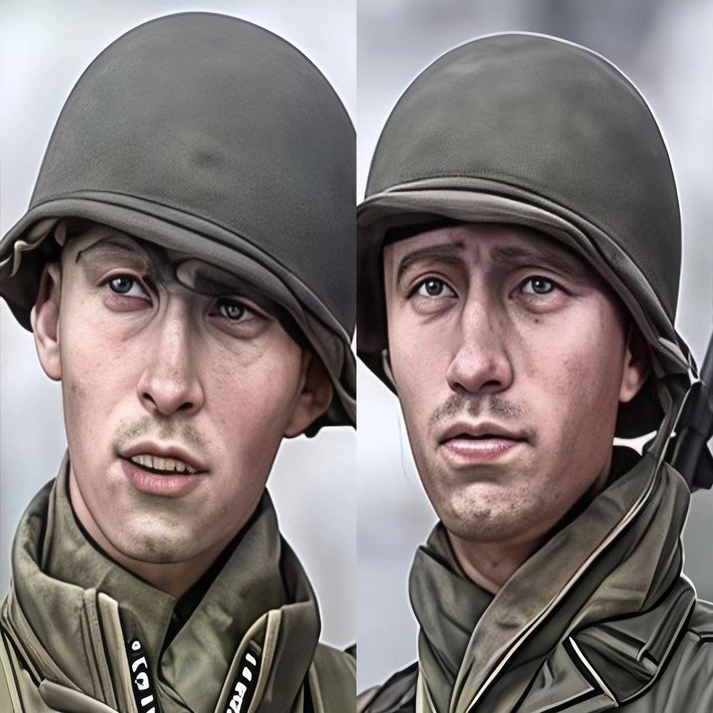 1/35 WWII German Radio Operator and Infantryman, 2 Figures, Resin Model Figure Kit, Unassembled and Unpainted