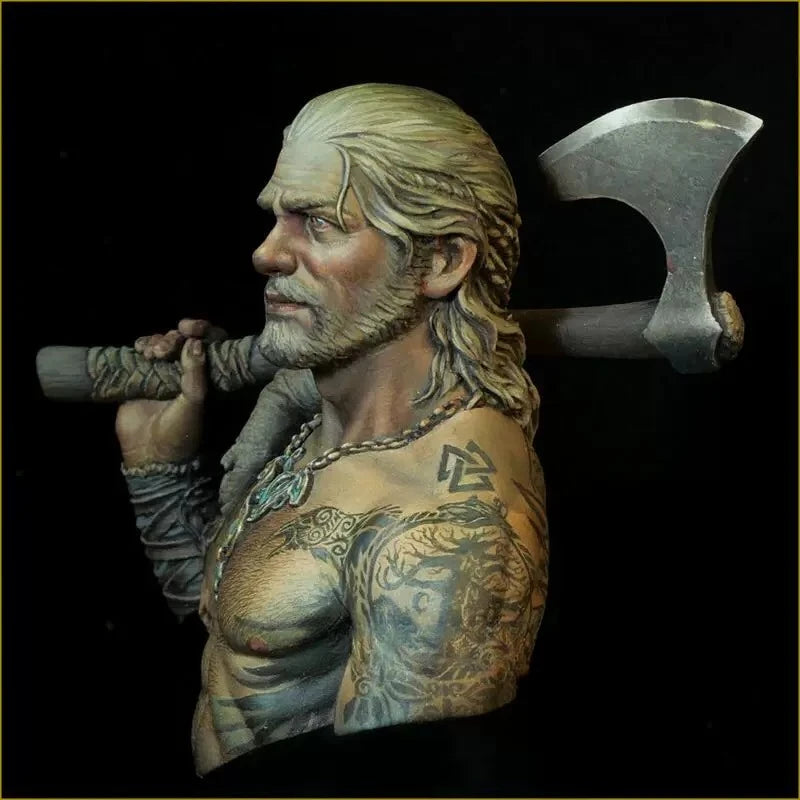 1/10 Viking Warrior, Resin Model Bust Kit, Mythology Theme, Unassembled and Unpainted