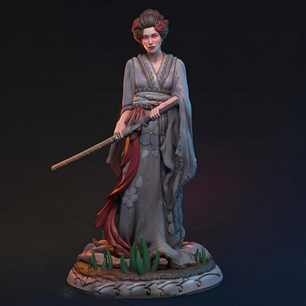 1/24 Yuki Onna Warrior, Resin Model Figure Kit, Fantasy Theme, Unassembled and Unpainted