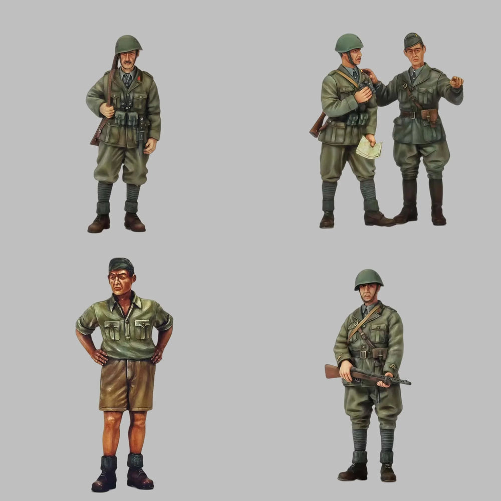 1/35 WWII British Infantry Tropical Campaign, 5 Figures, Resin Model Figure Kit, Unassembled and Unpainted