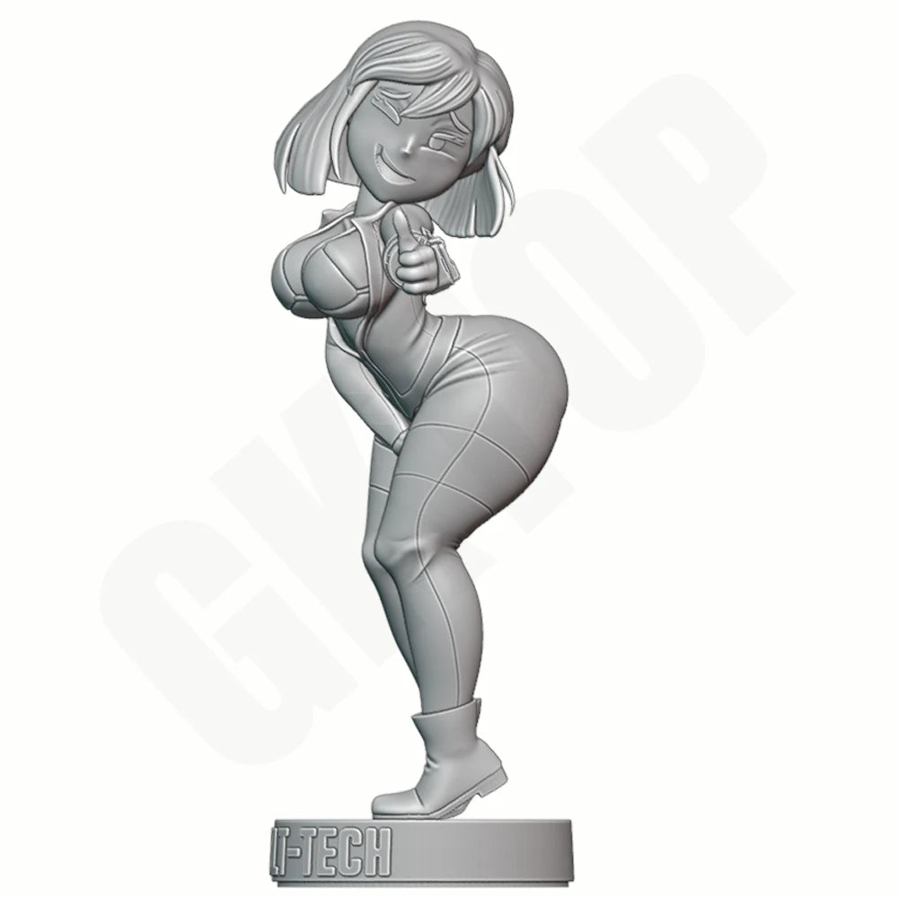 1/24 Pin-up Belle, Resin Model Figure Kit, Unassembled and Unpainted