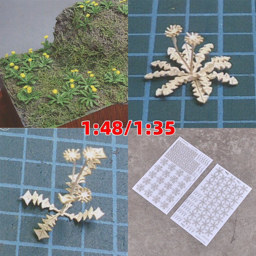 1/35 Lichen & Moss Sheets, Resin Model Diorama Kit, Wildlife Theme, Unassembled and Unpainted