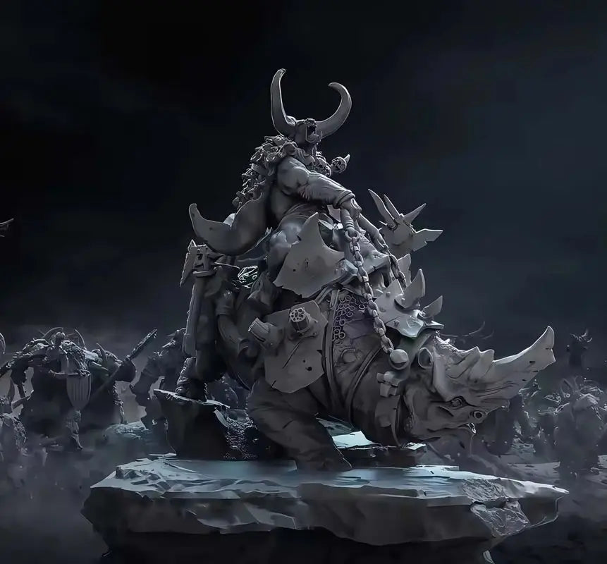110mm Beast Warrior, Resin Model Figure Kit, Fantasy Theme, Unassembled and Unpainted