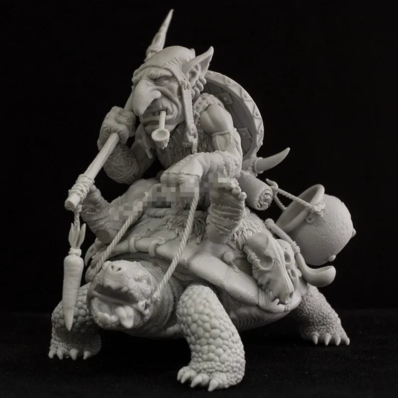 1/32 Goblin Warrior Mount, 2 Figures, Resin Model Diorama Kit, Fantasy Theme, Unassembled and Unpainted