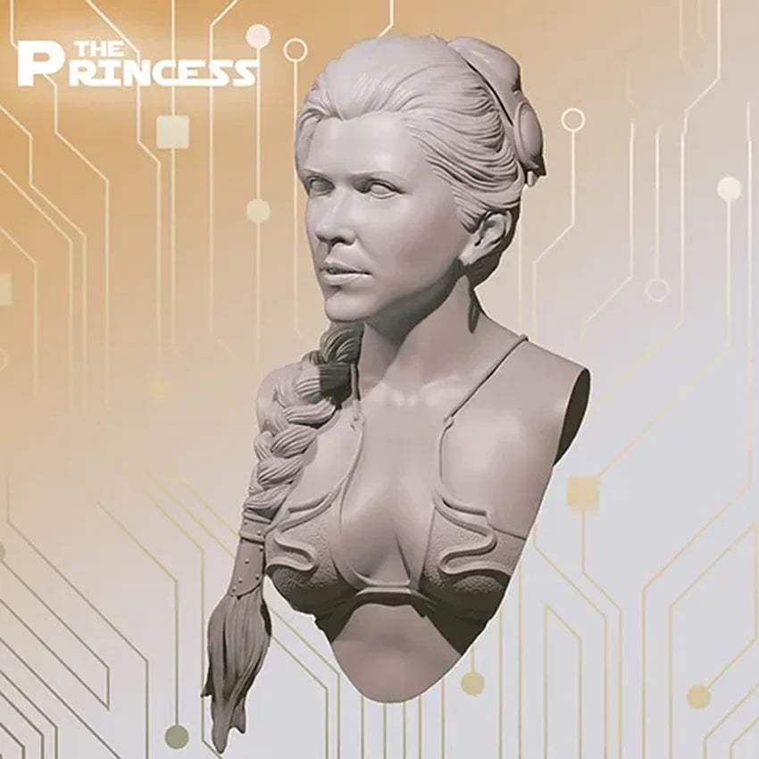 1/12 Princess Warrior, Resin Model Bust Kit, Fantasy Theme, Unassembled and Unpainted