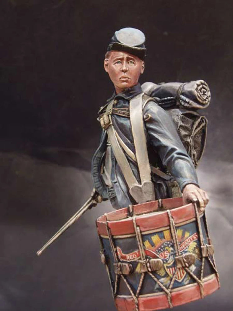 1/10 Ancient Roman Officer Drummer, Resin Model Bust Kit, Unassembled and Unpainted
