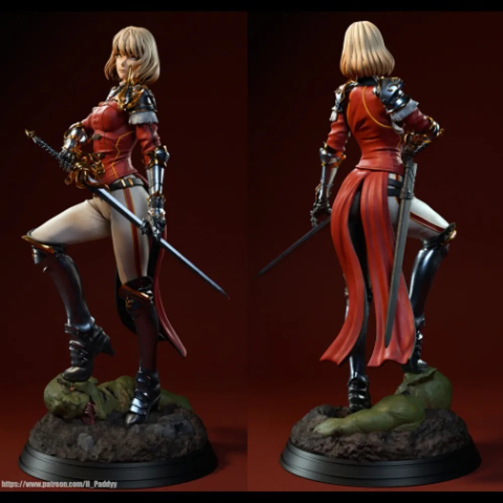 150mm Swordwoman, Resin Model Figure Kit, Fantasy Theme, Unassembled and Unpainted