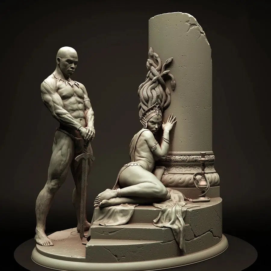 1/24 Classical Greco-Roman, 6 Figures, Resin Model Diorama Kit, Mythology Theme, Unassembled and Unpainted