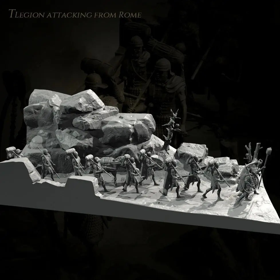 50mm Ancient Roman Legion, 25 Figures, Resin Model Diorama Kit, Unassembled and Unpainted