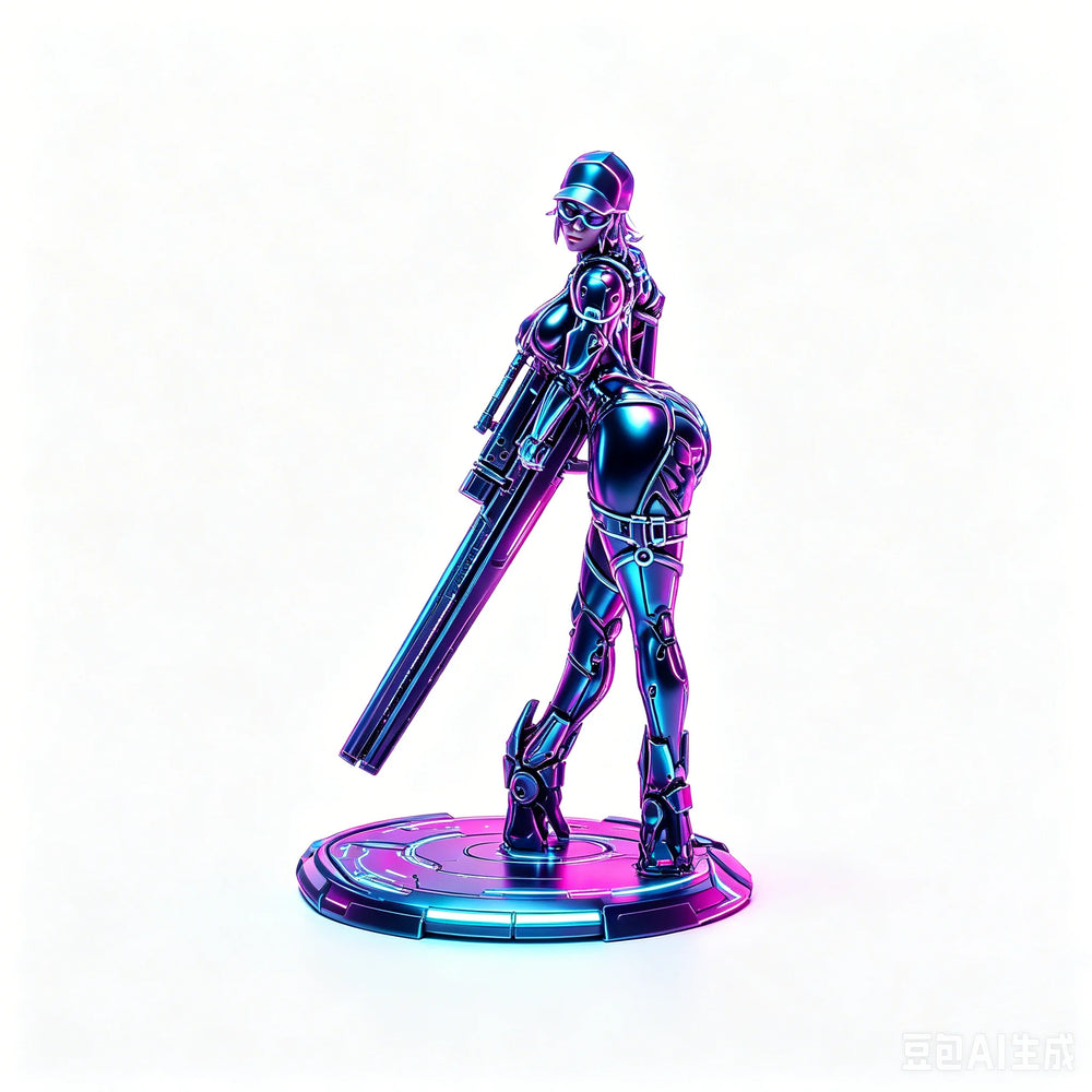 75mm Female Sci-Fi Warrior in Tactical Armor, Resin Model Figure Kit, Sci-Fi Theme, Unassembled and Unpainted