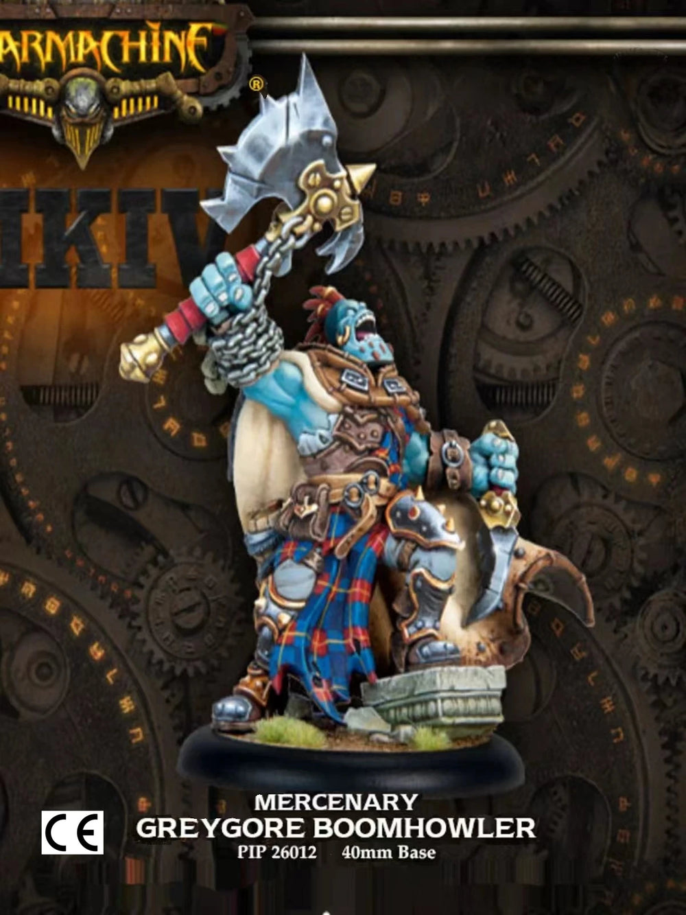 28mm Warmachine Greygore Boomhowler, Resin Model Figure Kit, Fantasy Theme, Unassembled and Unpainted