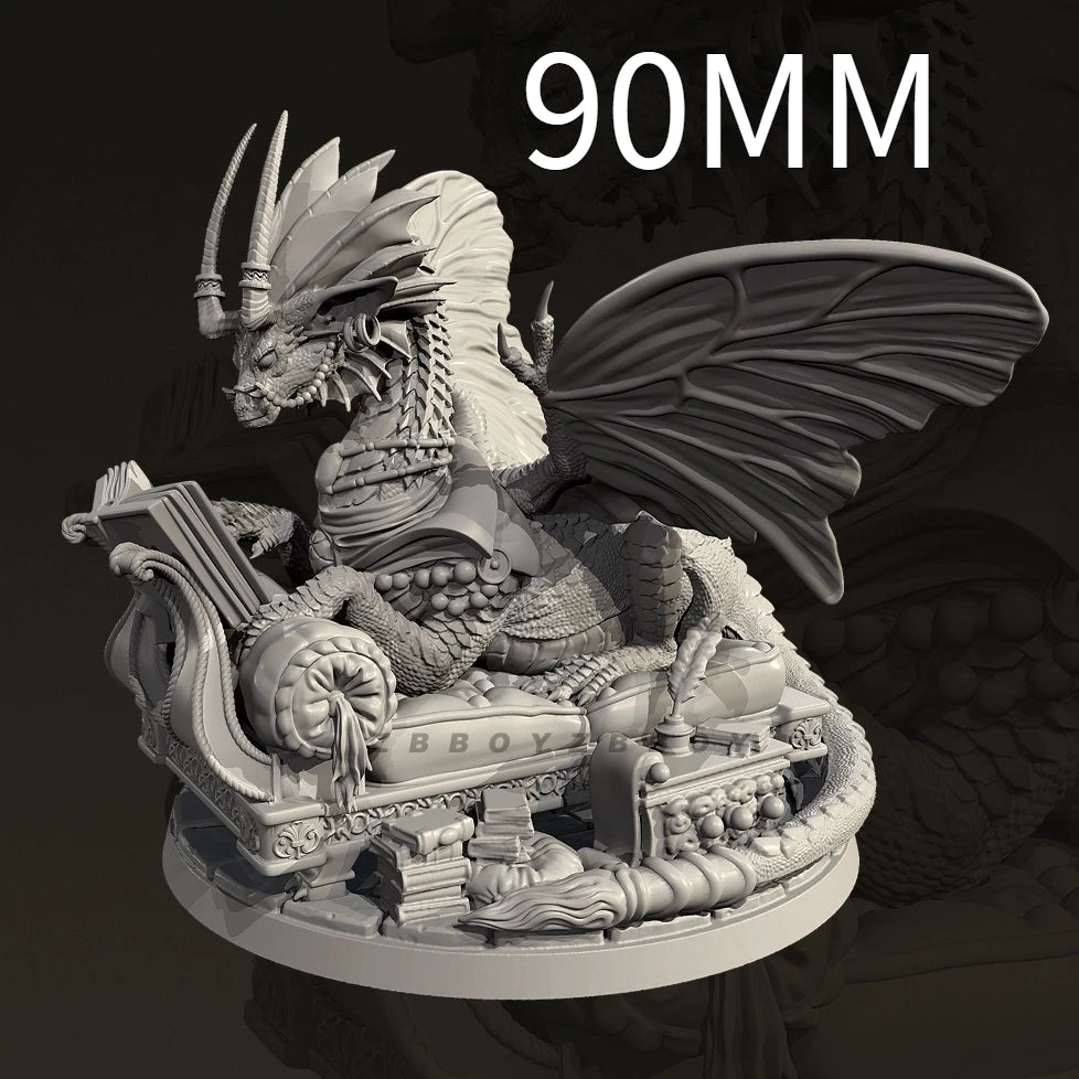 90mm Dragon, Resin Model Figure Kit, Fantasy Theme, Unassembled and Unpainted