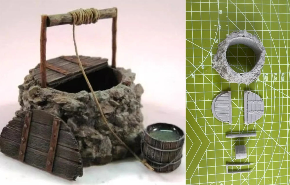 1/35 Water Well, Resin Model Terrain Kit, Historical Theme, Unpainted