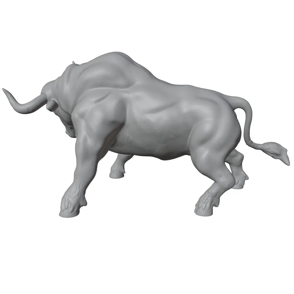 Charging Bull, Resin Model Creature Kit, Wildlife Theme, Unassembled and Unpainted