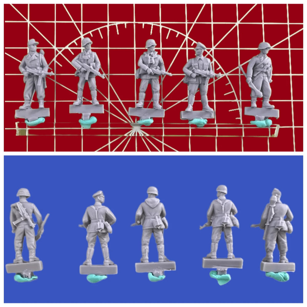 1/72 Modern Tactical Infantry Squad, 5 Figures, Resin Model Figure Kit, Unassembled and Unpainted