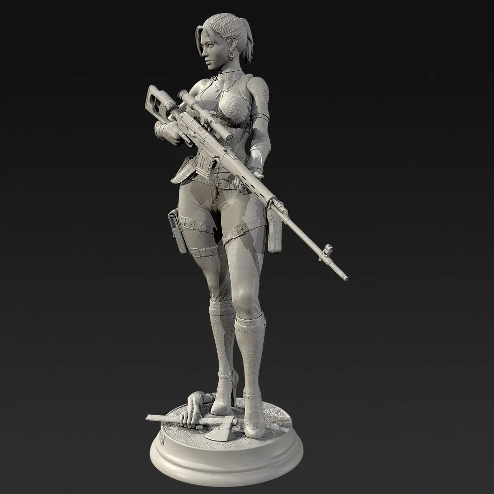 55mm Modern Sci-Fi Tactical Operator, Resin Model Figure Kit, Unassembled and Unpainted
