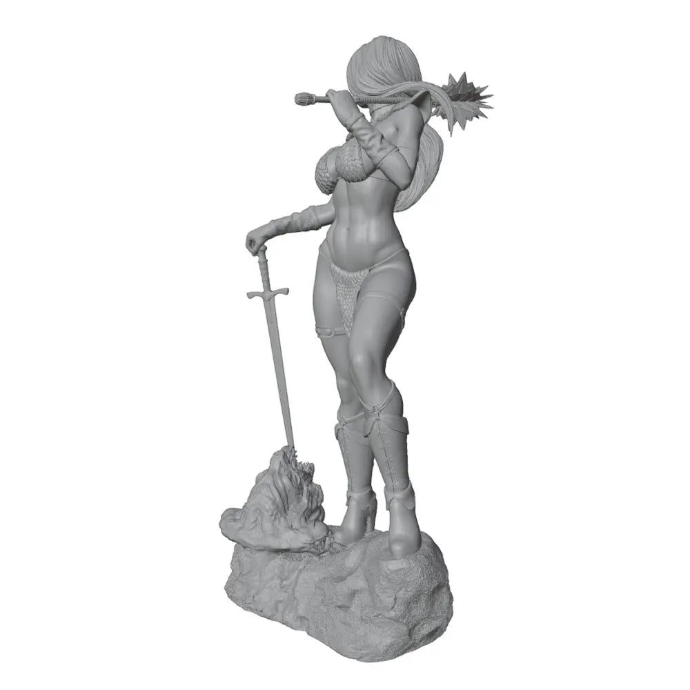 75mm Sexy Female Warrior, Resin Model Figure Kit, Unassembled and Unpainted
