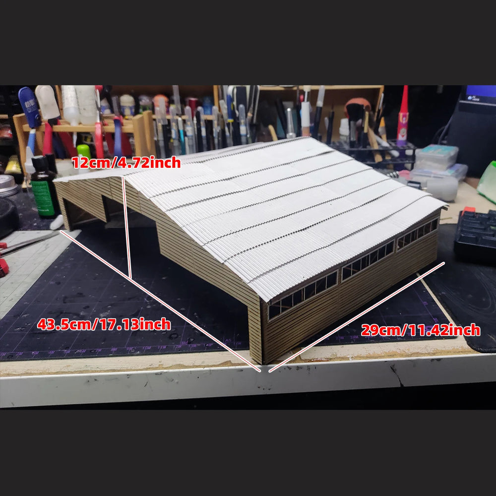 1/48 Industrial Workshop Building, Resin Model Terrain Kit, Historical Theme, Unpainted