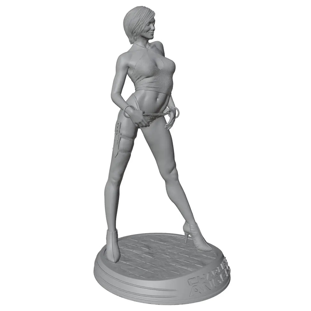 75mm Confident Woman in Wide Stance, Resin Model Figure Kit, Historical Theme, Unassembled and Unpainted