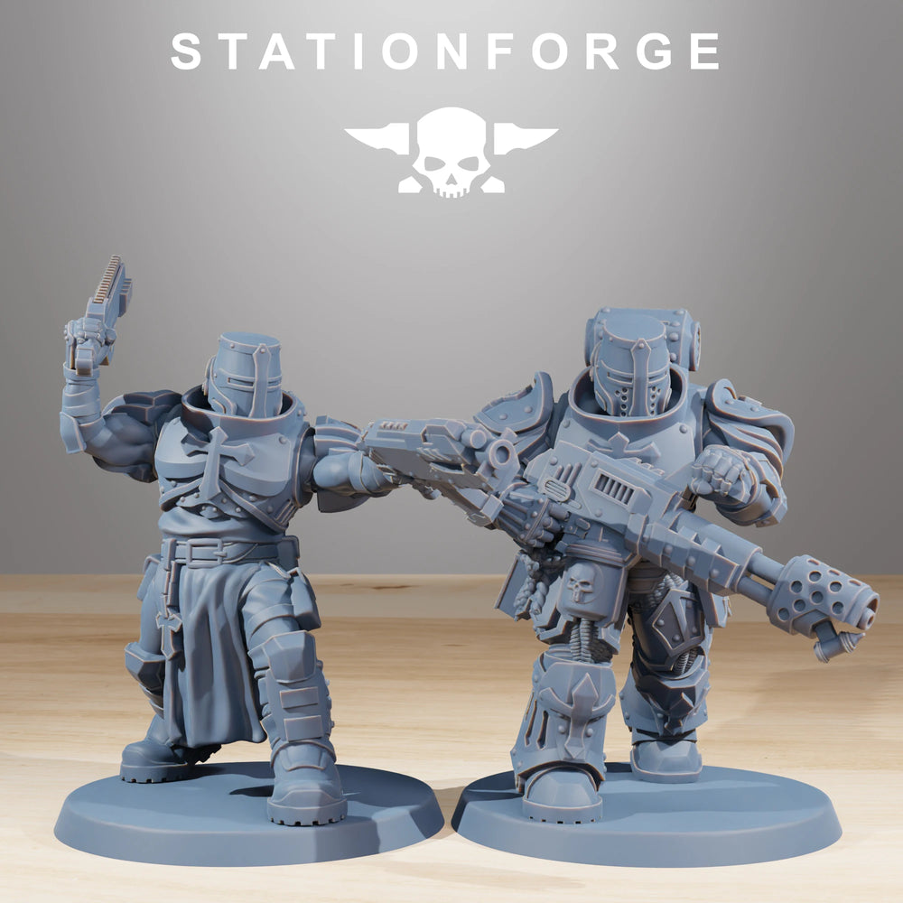 32mm Religious Zealots, 20 Figures, Resin Model Figure Kit, Sci-Fi Theme, Unassembled and Unpainted