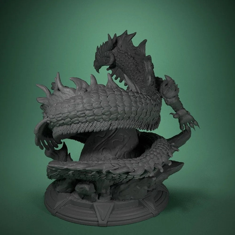 75mm Eastern Dragon, Resin Model Figure Kit, Fantasy Theme, Unassembled and Unpainted