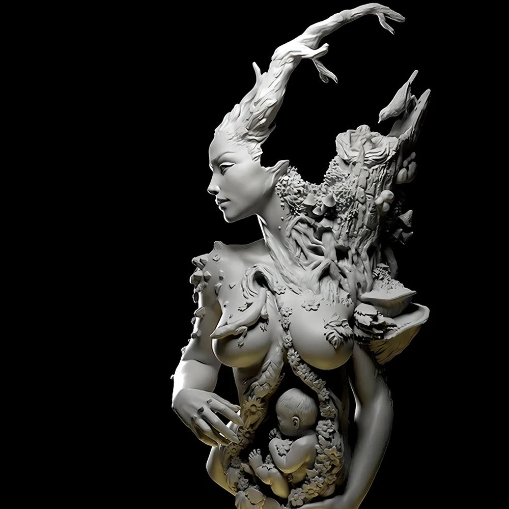1/10 Demon-Winged Female, Resin Model Figure Kit, Fantasy Theme, Unassembled and Unpainted