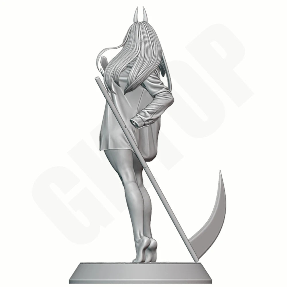 1/24 Dark Fantasy Demon Beauty with Scythe, Resin Model Figure Kit, Fantasy Theme, Unassembled and Unpainted