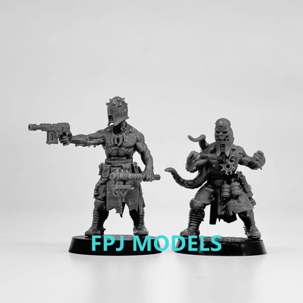 Corrupted Guard Sectarians, 10 Figures, Resin Model Figure Kit, Fantasy Theme, Unassembled and Unpainted