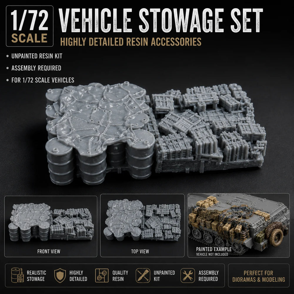 1/72 Modern Military Stowage Set, Resin Model Accessory Kit, Unpainted