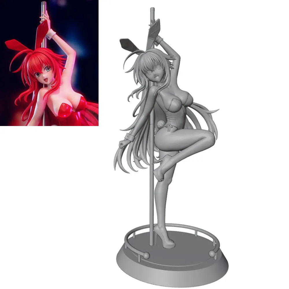 1/24 Sorceress with Horn and Staff, Resin Model Figure Kit, Anime Theme, Unassembled and Unpainted