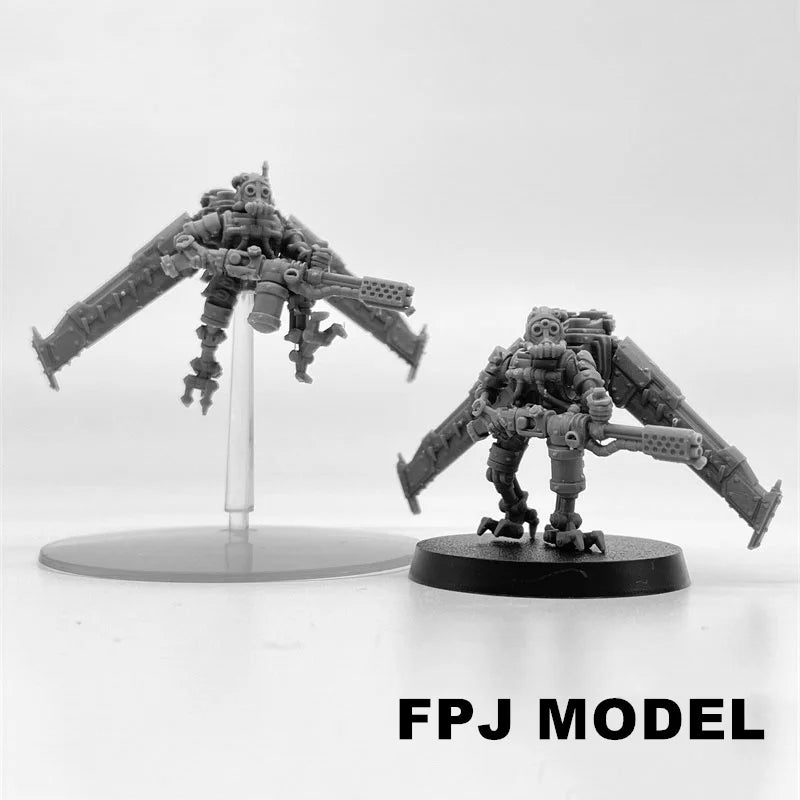 28mm Scavenger Operators, 9 Figures, Resin Model Figure Kit, Sci-Fi Theme, Unassembled and Unpainted