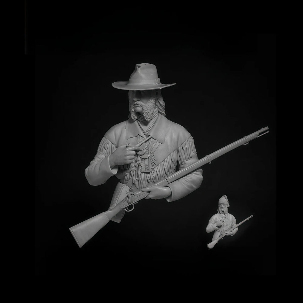 1/10 American Civil War Frontier Rifleman, Resin Model Figure Kit, Unassembled and Unpainted