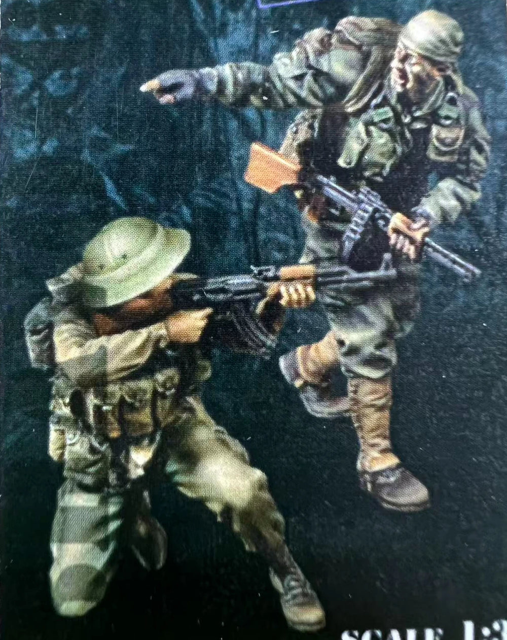 1/35 Modern US Navy SEAL Squad with Prone Sniper, 2 Figures, Resin Model Figure Kit, Unassembled and Unpainted